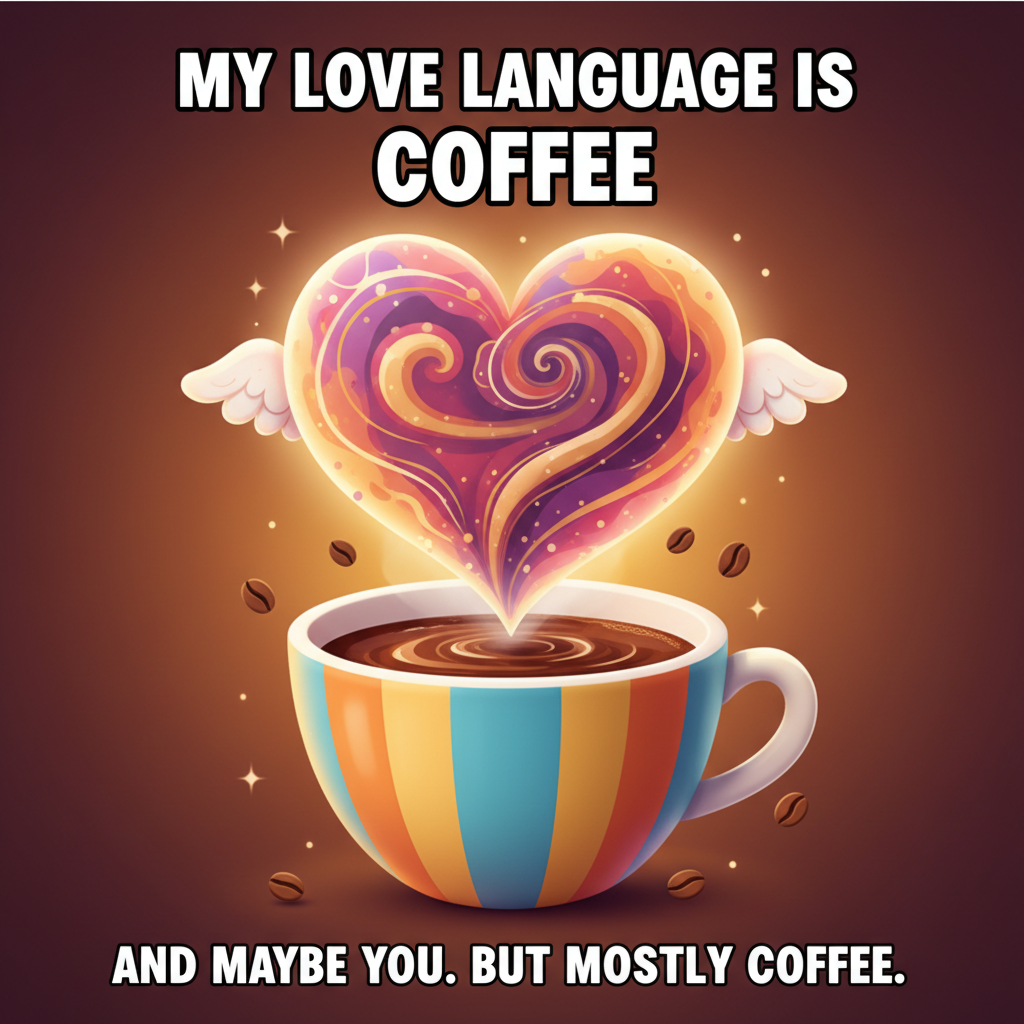 My blood type is coffee. My personality is coffee. My future is coffee.