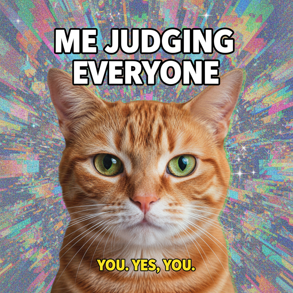 My cat just judged my life choices. Again. 🐾