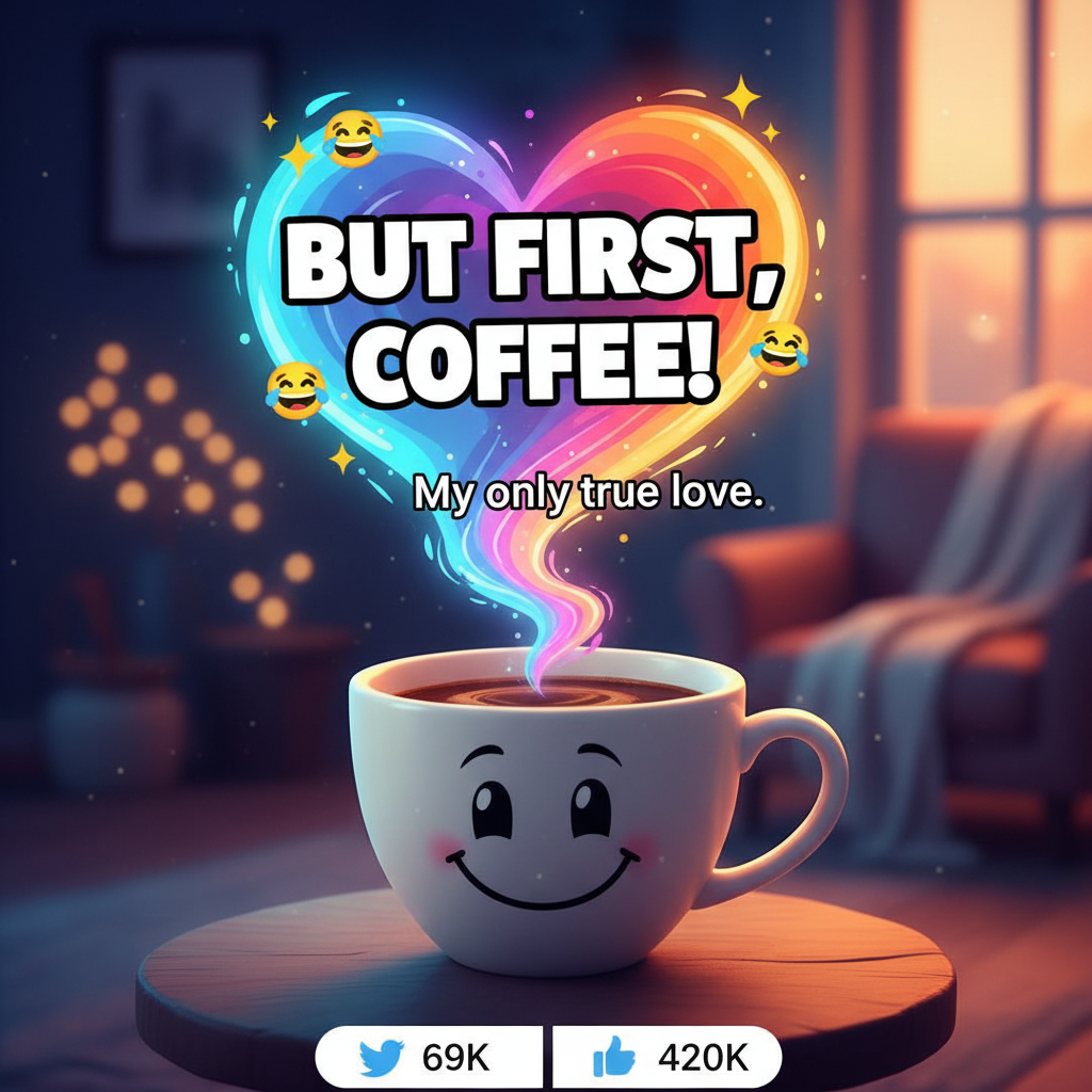 My blood type is coffee. My love language is a fresh brew.