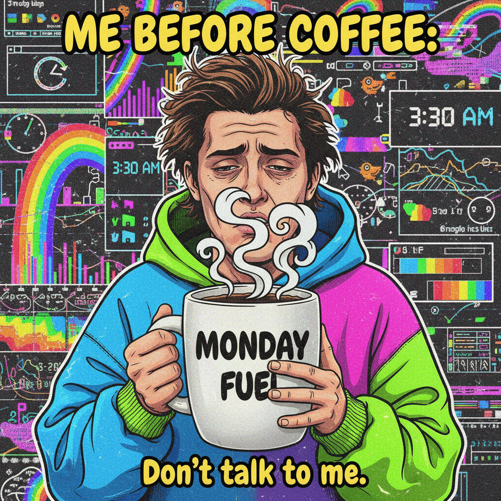 My blood type is coffee. My love language is caffeine. Don't talk to me before my third cup.