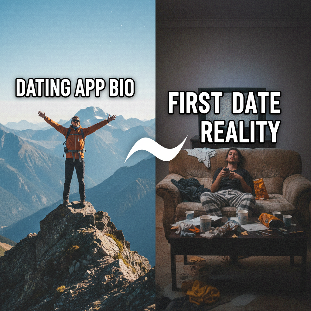 Dating app bio: 'Loves adventure.' First date: 'Can we just stay home and watch Netflix?'