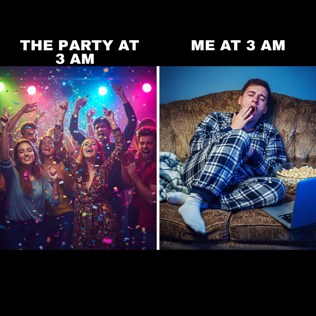 Friday night plans: Clubbing till dawn. Friday night reality: Debating if 8 PM is too early for bed.