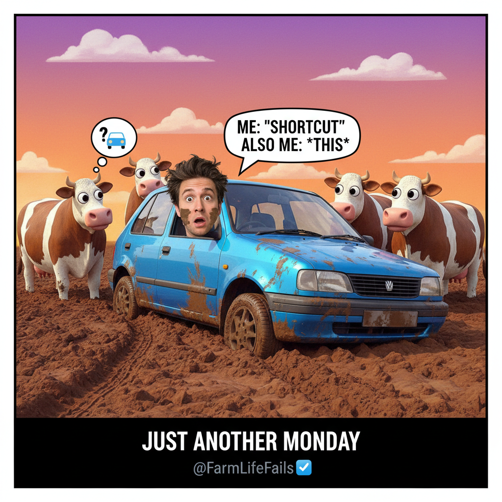 GPS said 'turn left.' I turned left. Now I'm in a cow pasture. Send help.