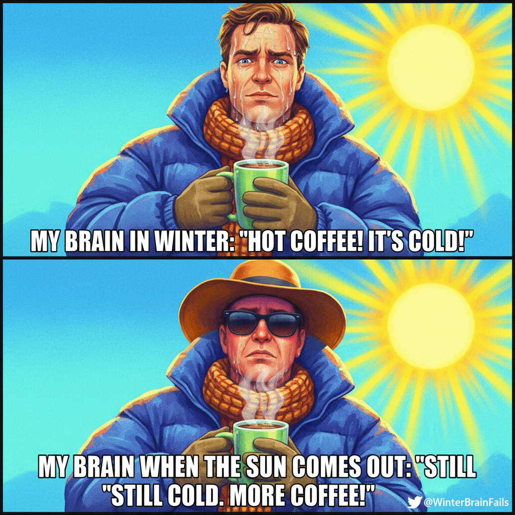 It's 70 degrees in February and I'm still complaining. Peak human.