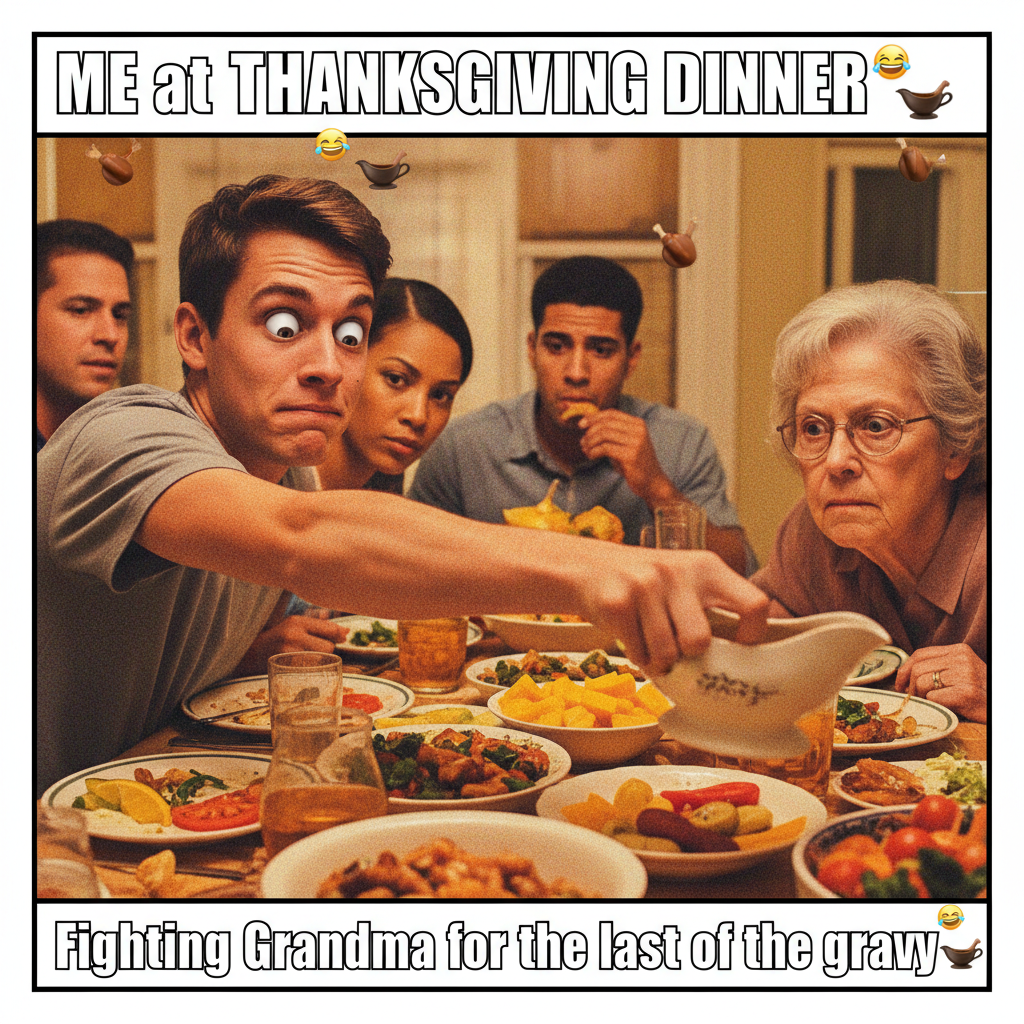 Aunt Carol just asked me why I'm still single. Pass the gravy, please.