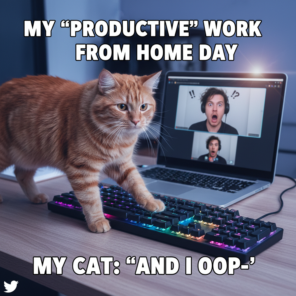 My cat just walked across my keyboard and ended the CEO's presentation. I'm fired.