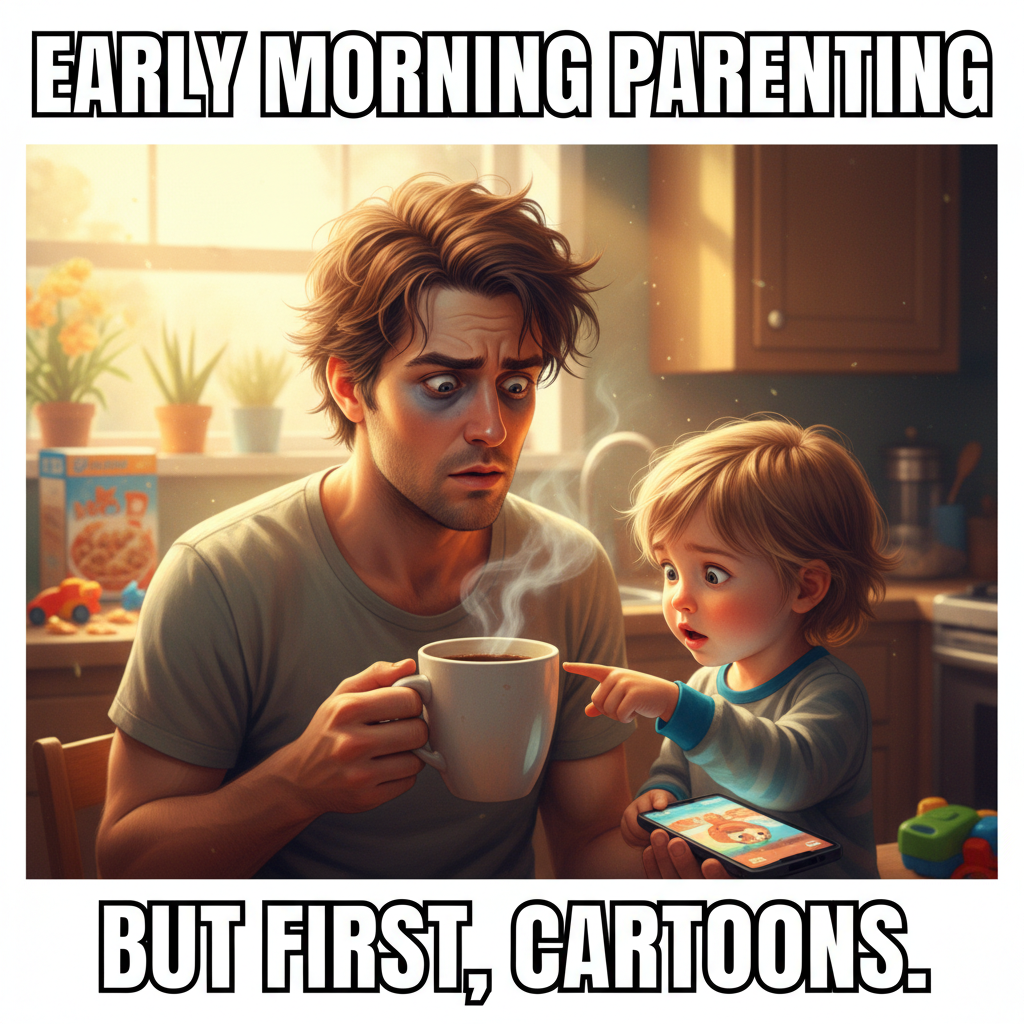 My toddler just asked if my phone has games. It's 6 AM. Send coffee. And help.