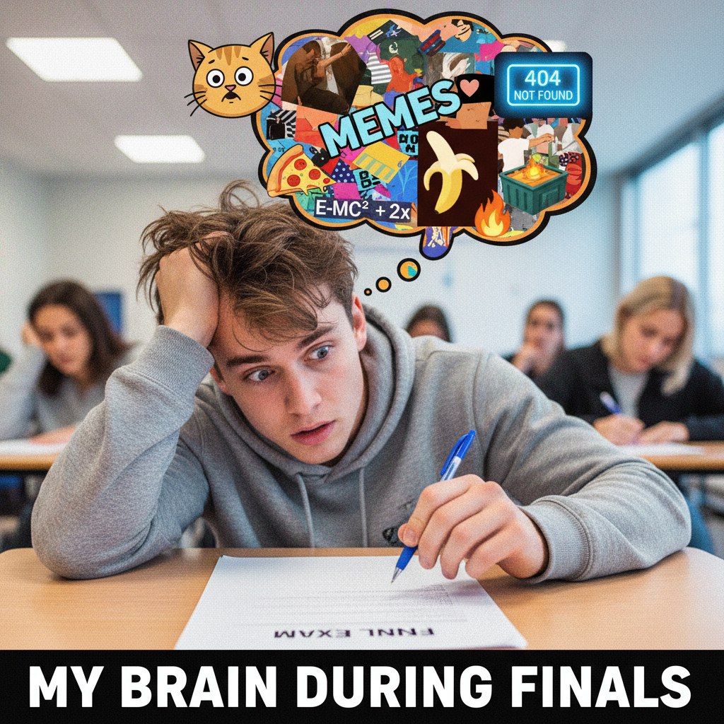 My brain during exams: 'You know everything!' My hand during exams: 'What's a pen?' #StudentLife