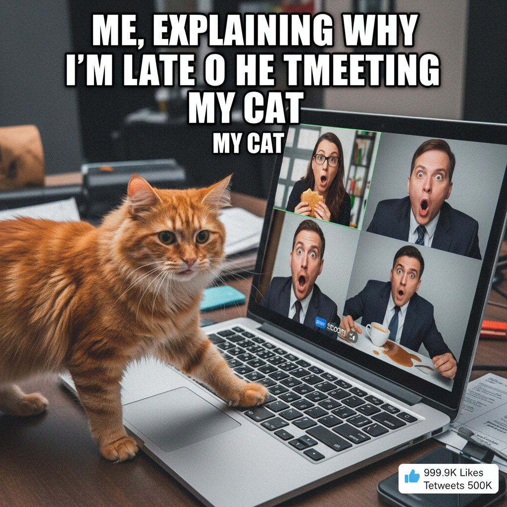 My boss's cat just walked across his keyboard and ended the Zoom meeting. Hero.