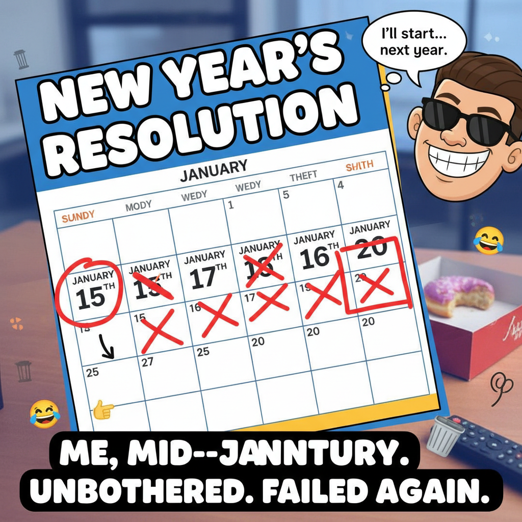 My New Year's resolution was to stop procrastinating. I'll start that tomorrow.