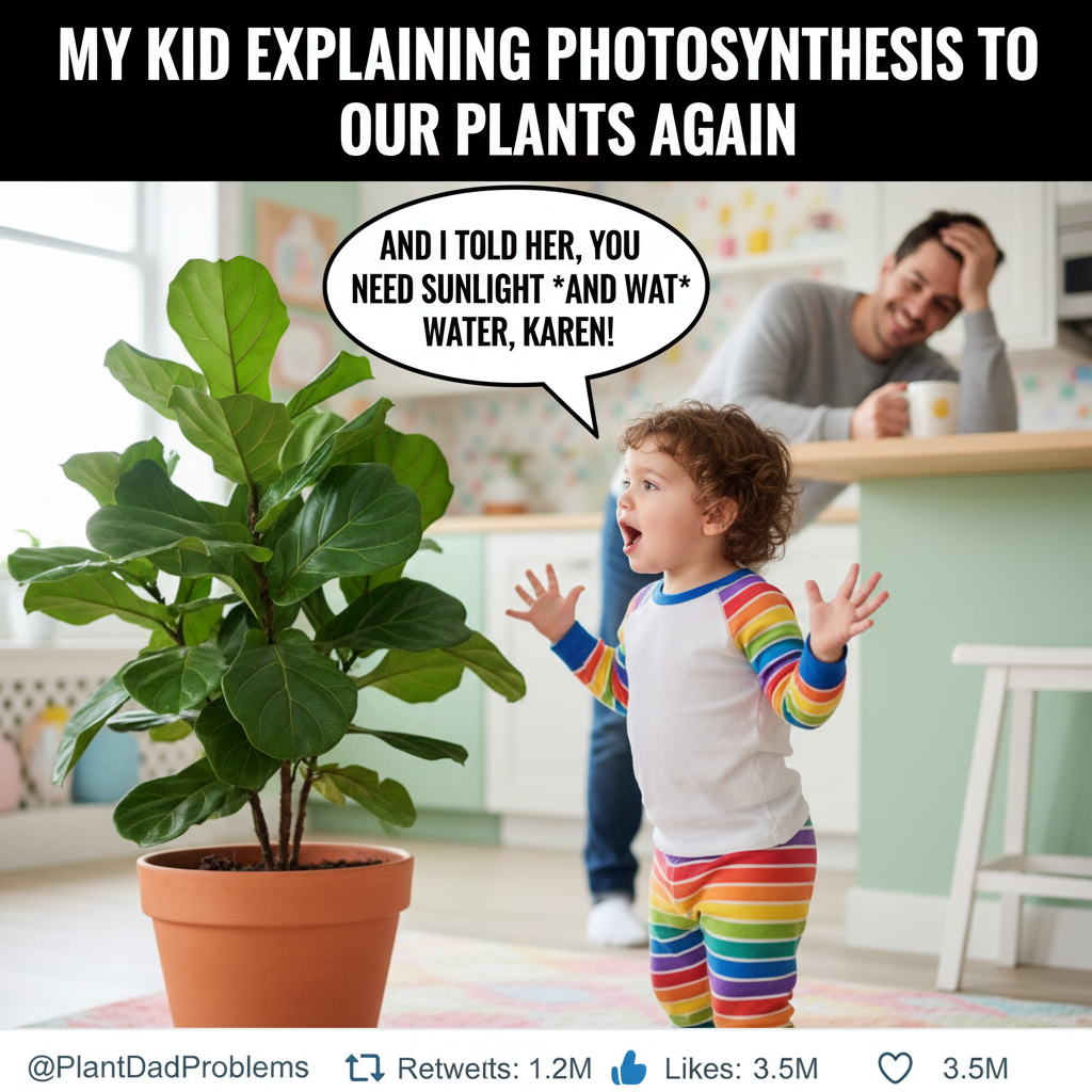My toddler just explained the plot of Frozen to a potted plant. I'm not even surprised anymore.