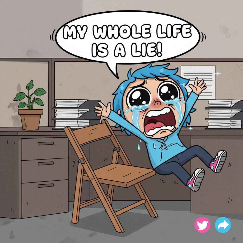 Me trying to use anime logic in real life: *falls off chair dramatically* #AnimeIRL