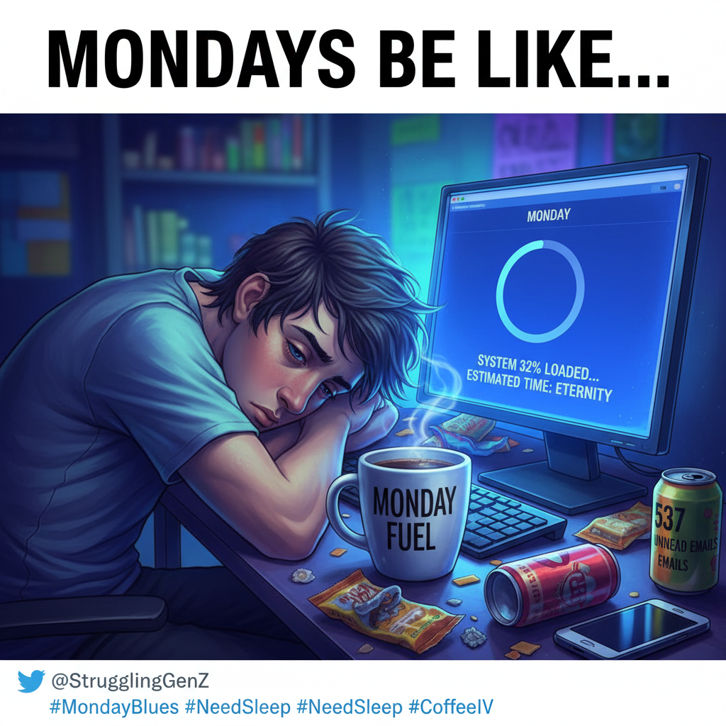 Is it Friday yet? My brain is still buffering from the weekend. #MondayMood