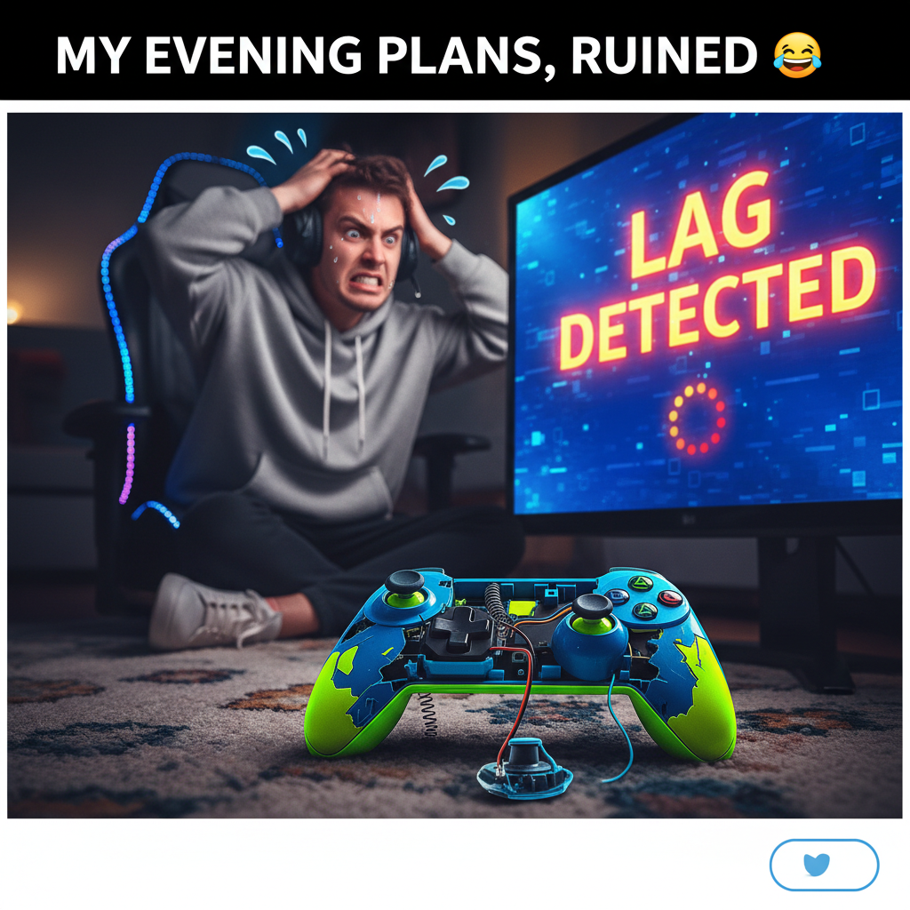 My controller just flew across the room. It wasn't me, it was the lag. Definitely the lag.