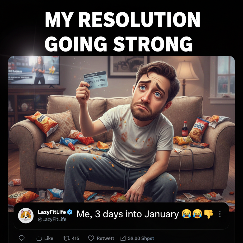 My New Year's resolution was to get fit. Day 3 and my couch is winning. Send snacks.