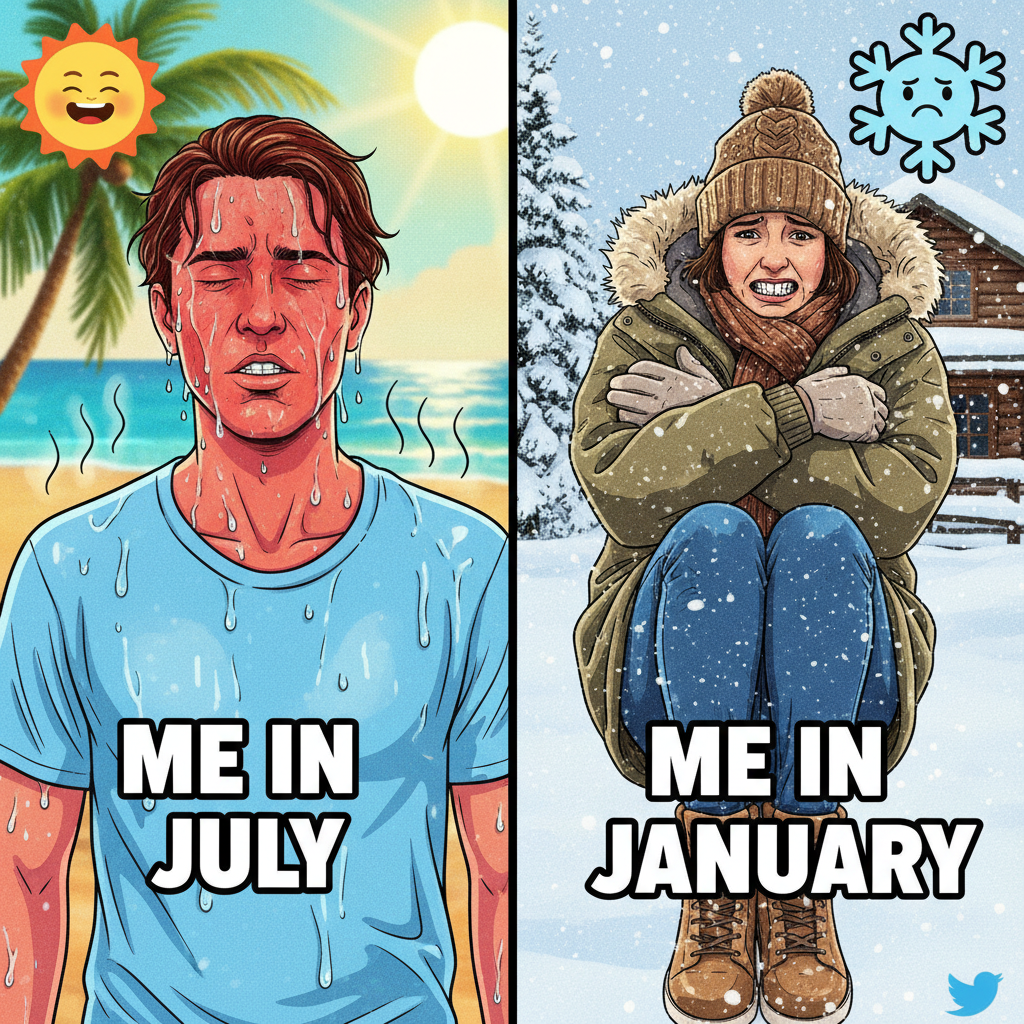 It's 70° and sunny where I am. Someone in Canada is complaining about snow, someone in Florida about humidity. The circl
