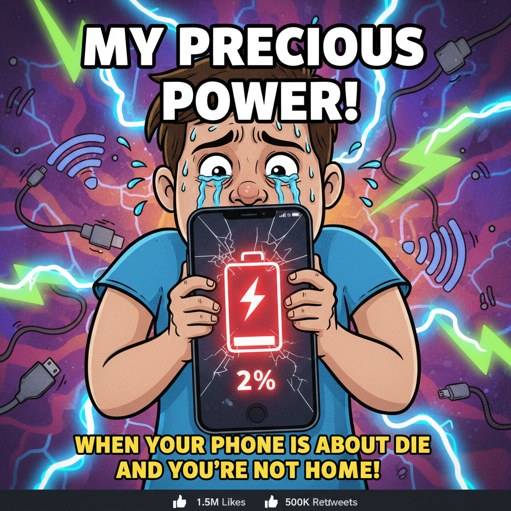 My phone battery percentage is my emotional support animal. When it's low, I panic.