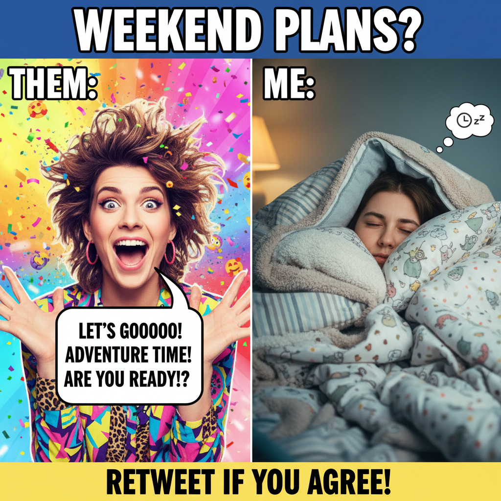 Extrovert: 'Let's go out!' Introvert: *already in bed by 8 PM, pretending to be asleep*