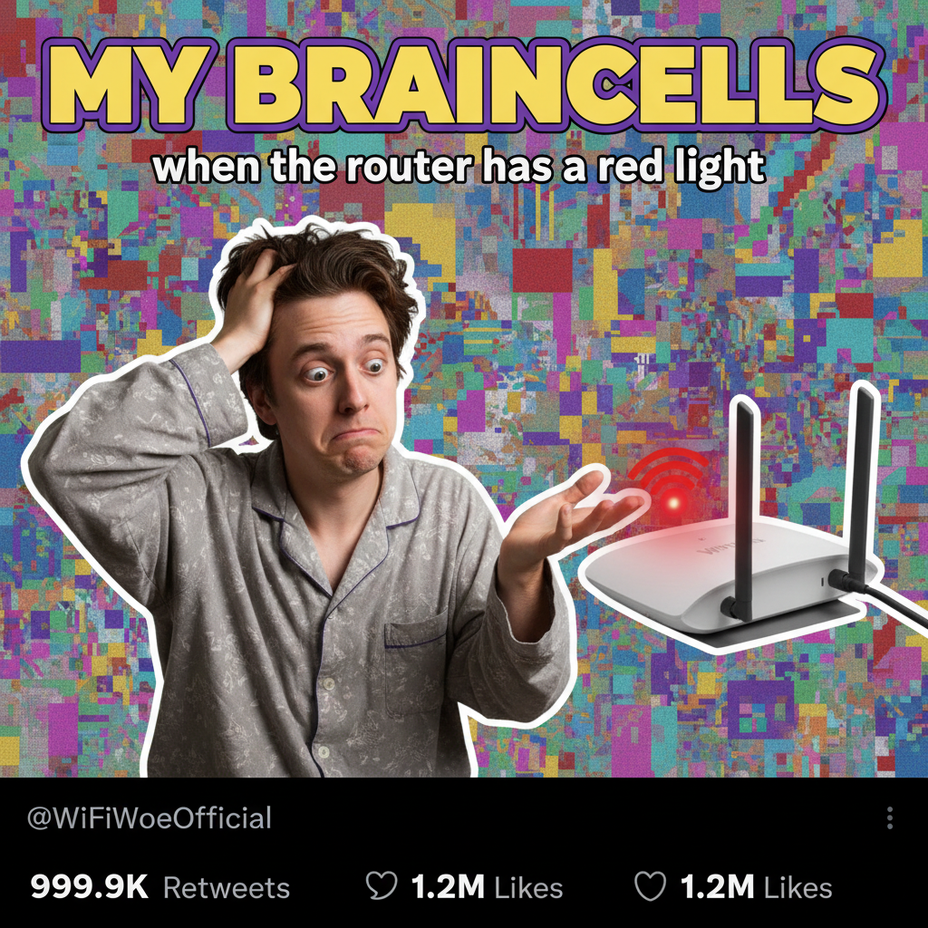 WiFi went out for 5 minutes. I've already questioned my life choices and considered a new career.