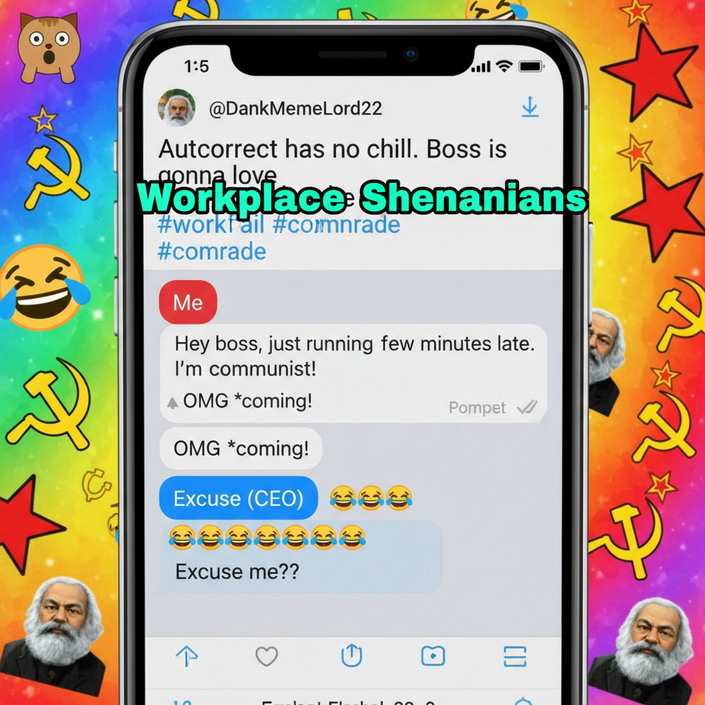 Autocorrect changing 'I'm coming' to 'I'm communist' for my boss. I'm fired.