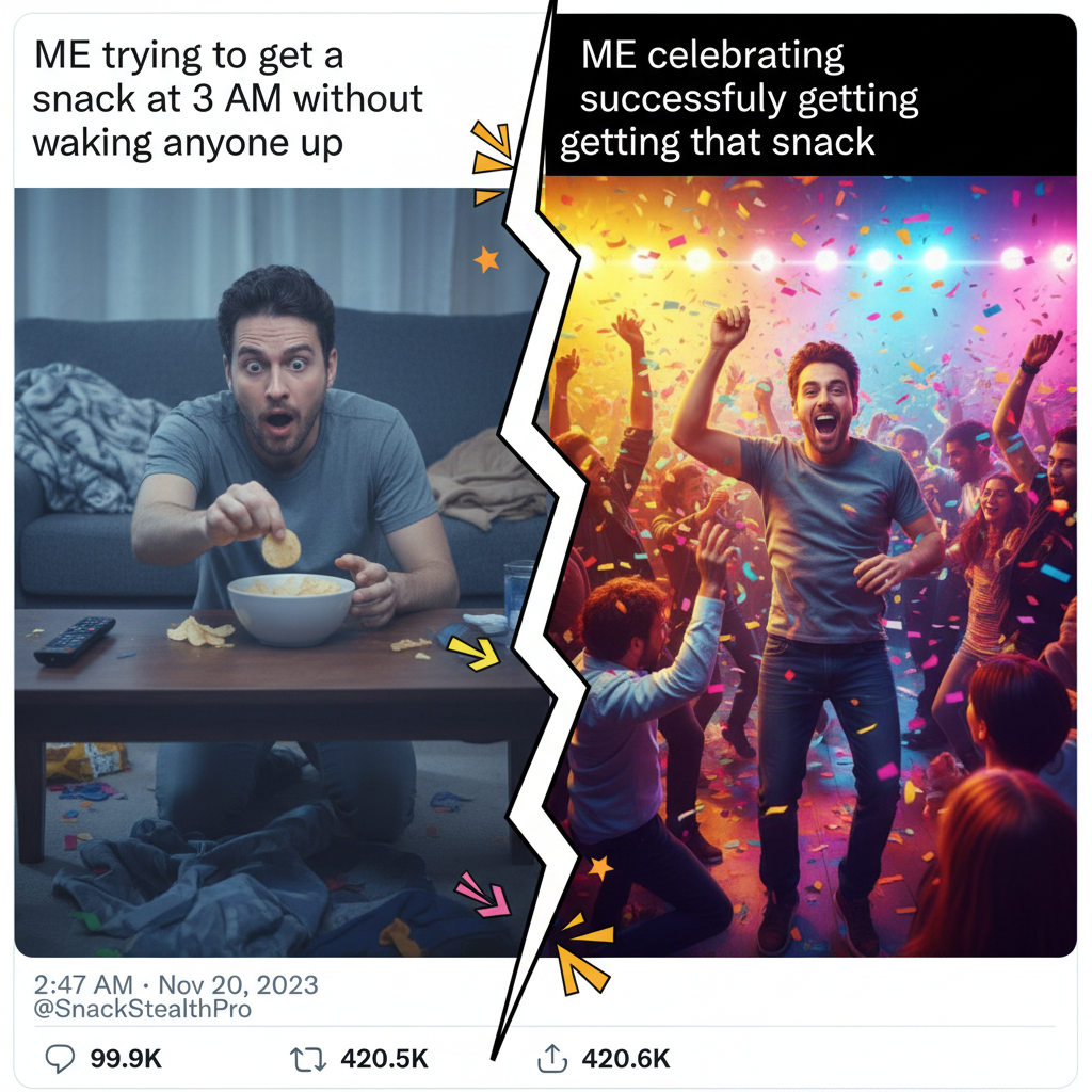 Introvert at a party: 'I'm just here for the snacks.' Extrovert: 'LET'S GET THIS PARTY STARTED!'
