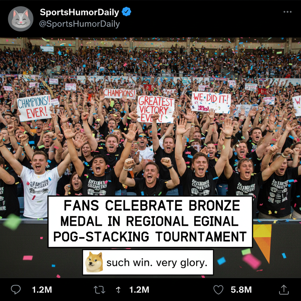 My team won a coin toss and fans are already planning the parade. We are a special breed. 😂