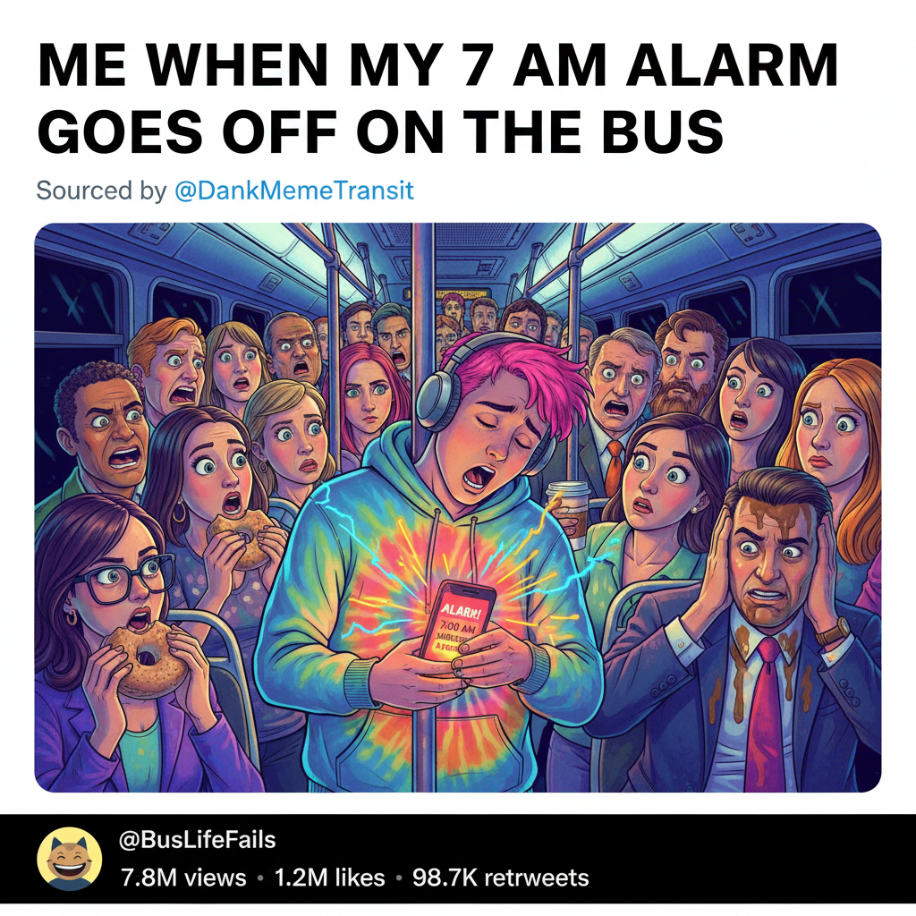 The chaos of public transport when someone's phone alarm goes off for 5 minutes straight.