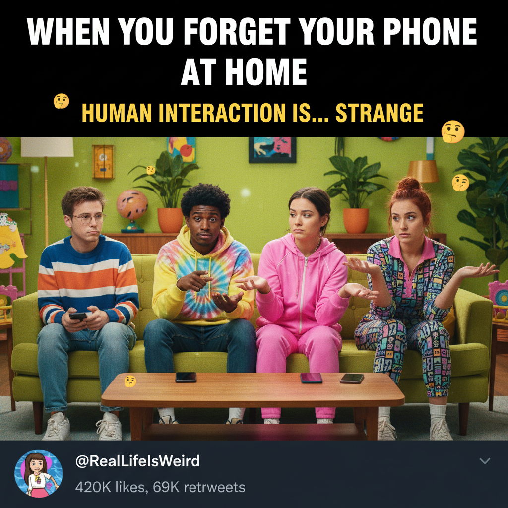 When the WiFi goes down and you suddenly remember how to interact with humans.