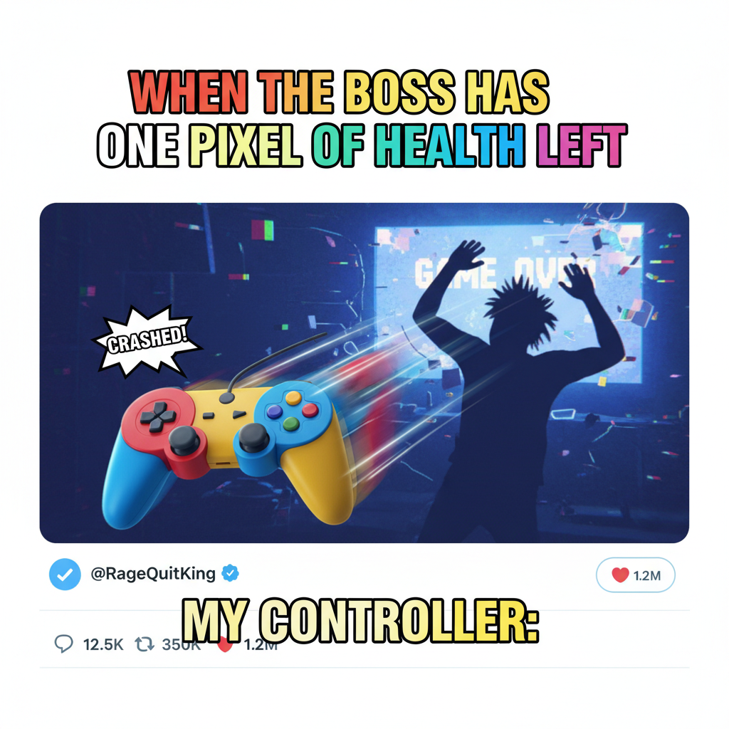 My controller just flew across the room. It wasn't my fault, the lag was personal.