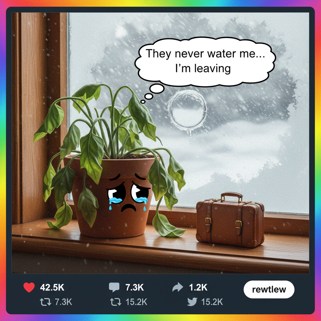 My seasonal depression is so bad, even my plants are considering moving to Florida.