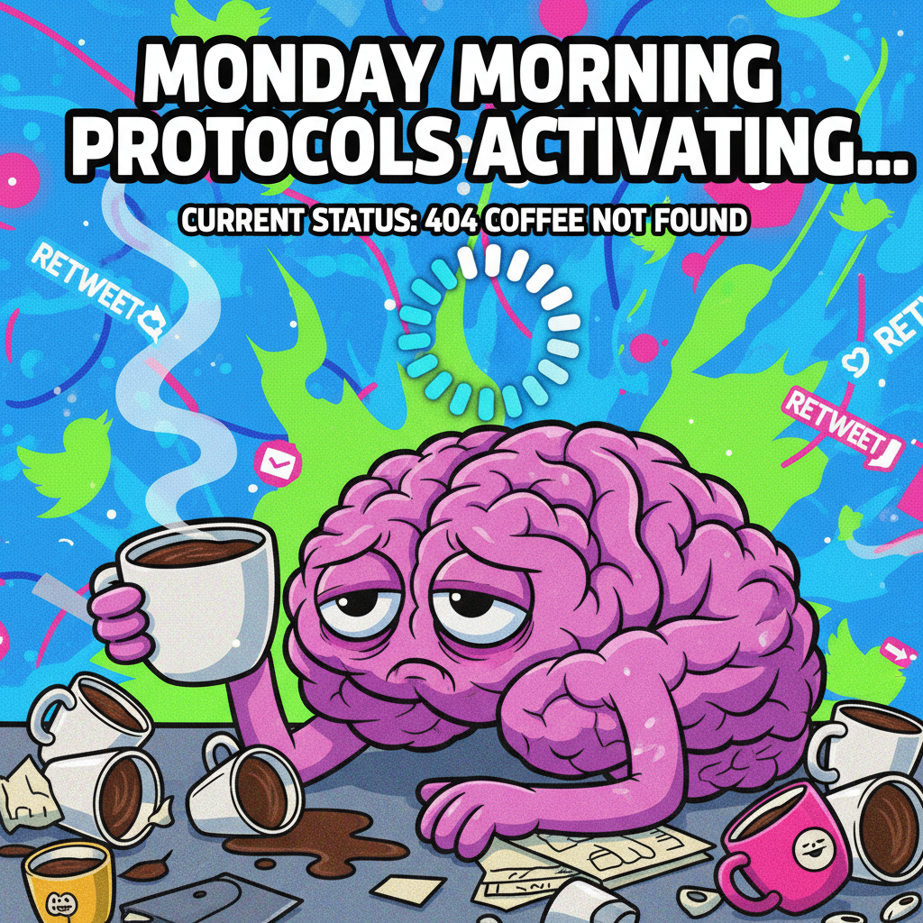 My brain on Monday morning: buffering... buffering... still buffering.