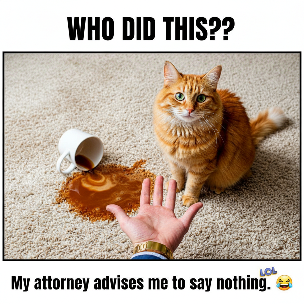 My cat just knocked my coffee over to get attention. Still love him, but my carpet doesn't.