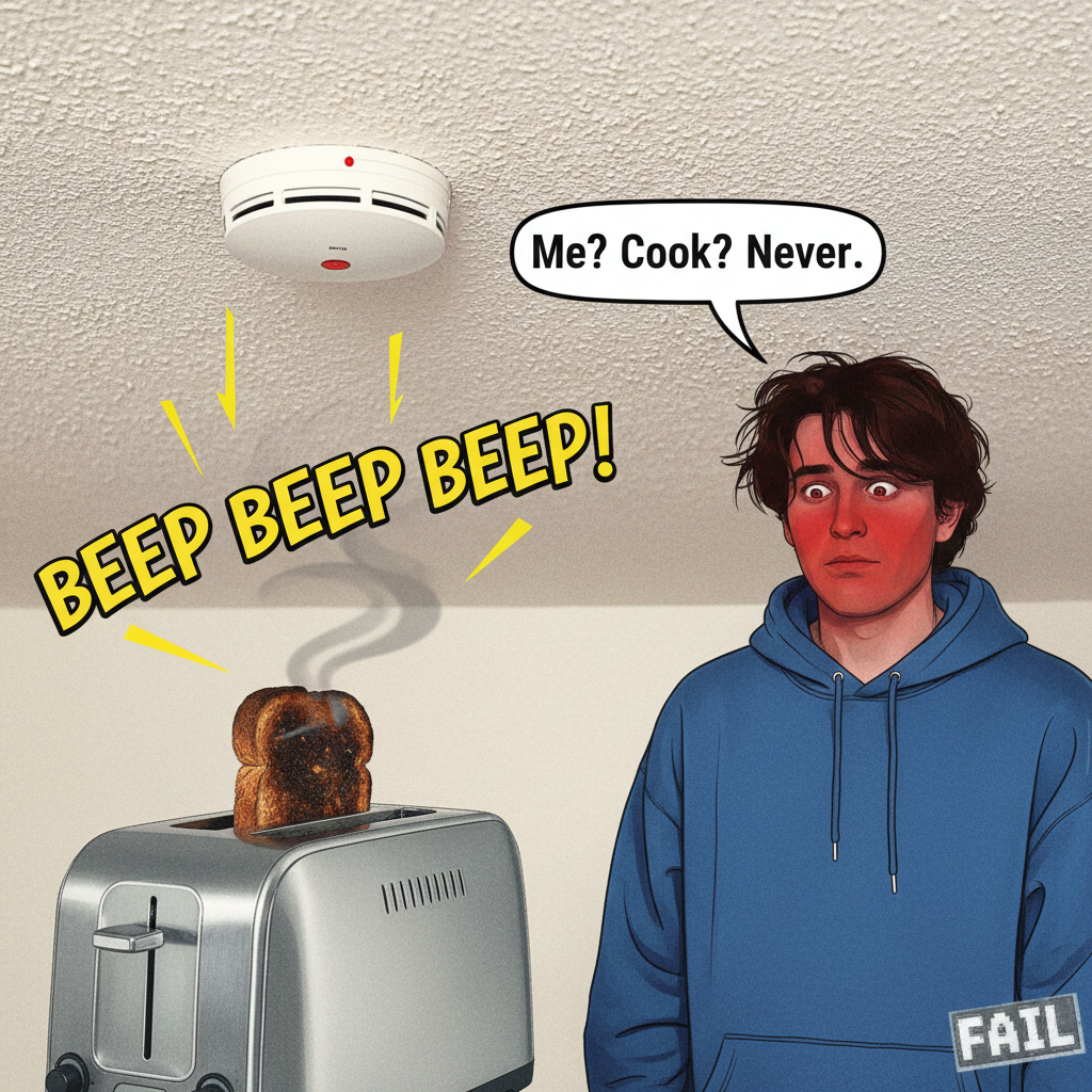 My 'viral' cooking fail was setting off the smoke alarm with toast. Again.