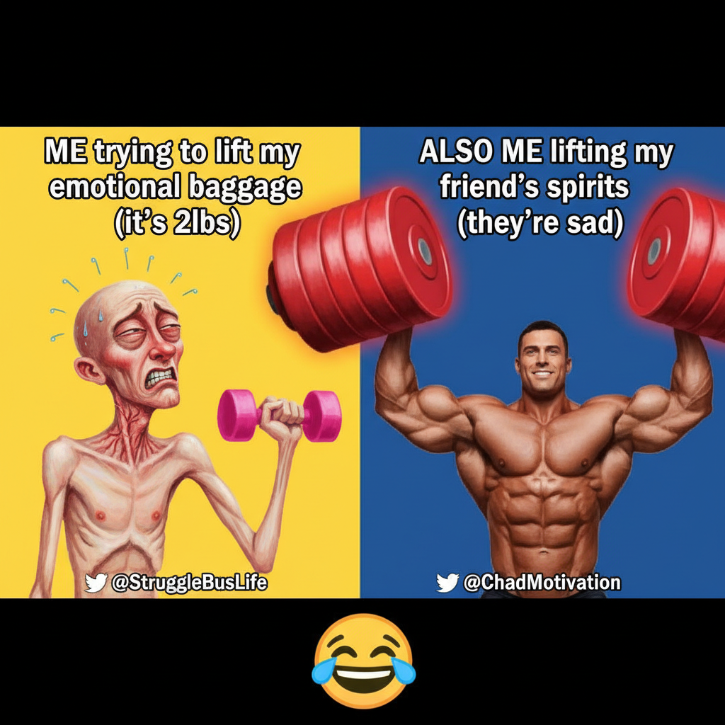 Me trying to lift weights vs. the gym influencer next to me. We are not the same.