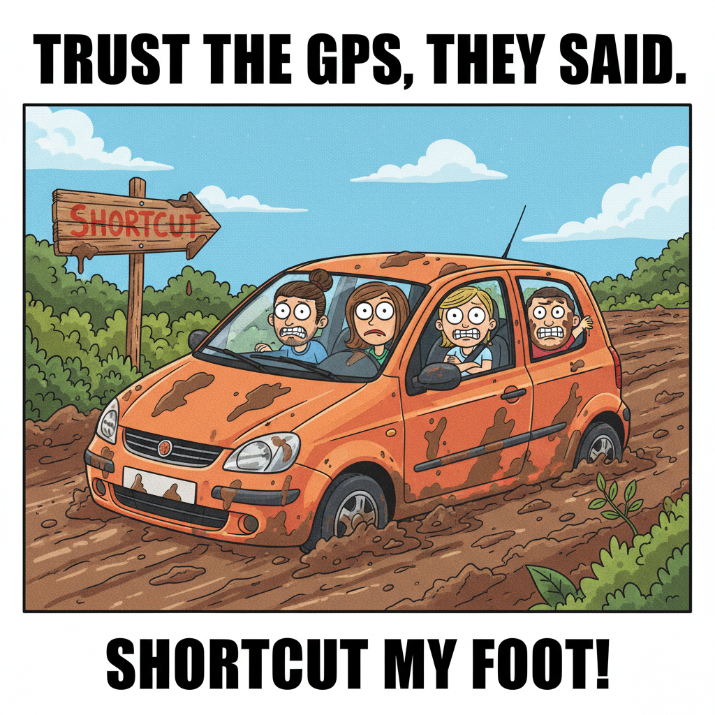 Road trip rule #1: Never trust the person who says 'I know a shortcut.'