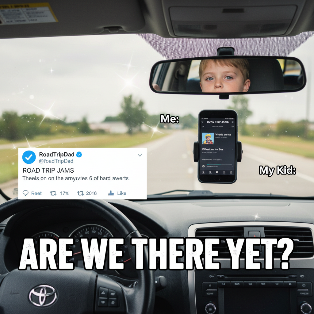 My road trip playlist is 90% bangers, 10% 'are we there yet?' on repeat.