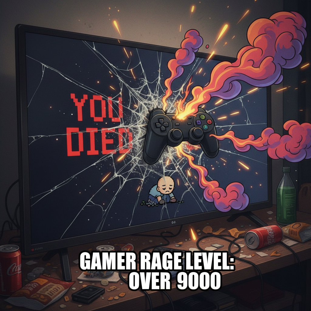 My controller just broke through the TV. Guess I'm good at gaming now?