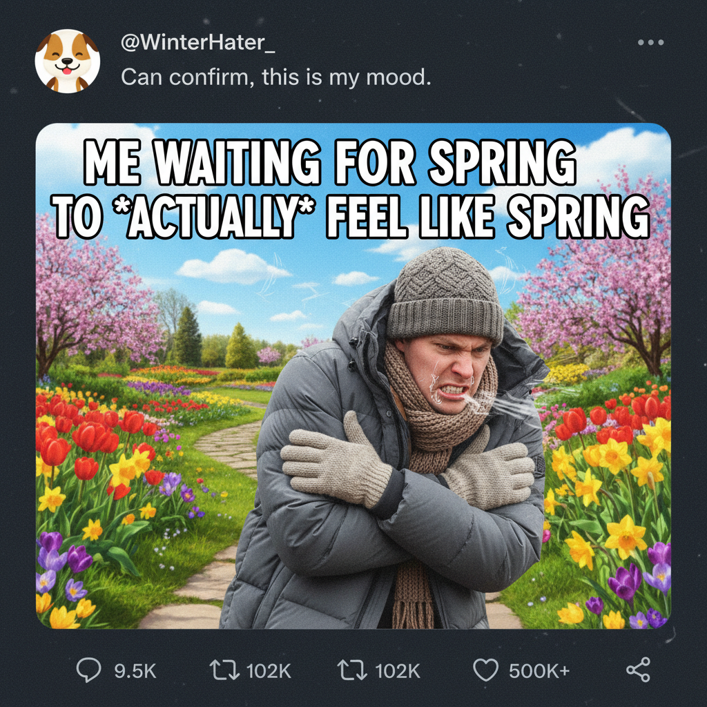 It's 75° and sunny, but my neighbor is still complaining about last winter's snow.