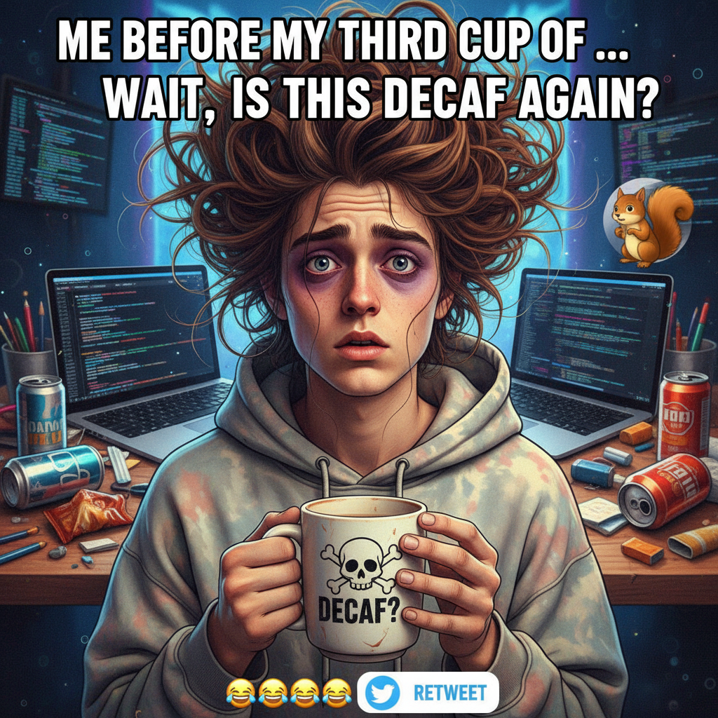My brain on Monday morning: 'Did I actually sleep, or just blink really hard?'