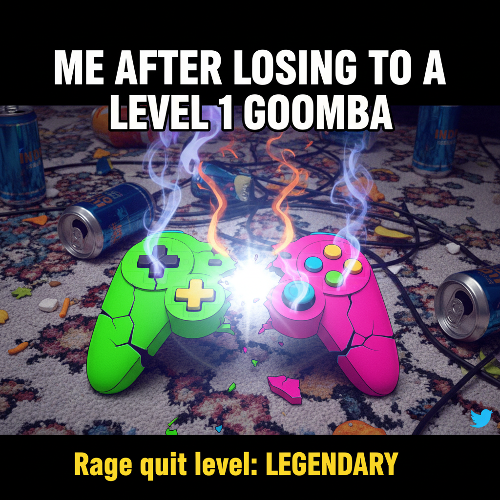 My controller after I lost to the same boss for the 50th time. RIP.