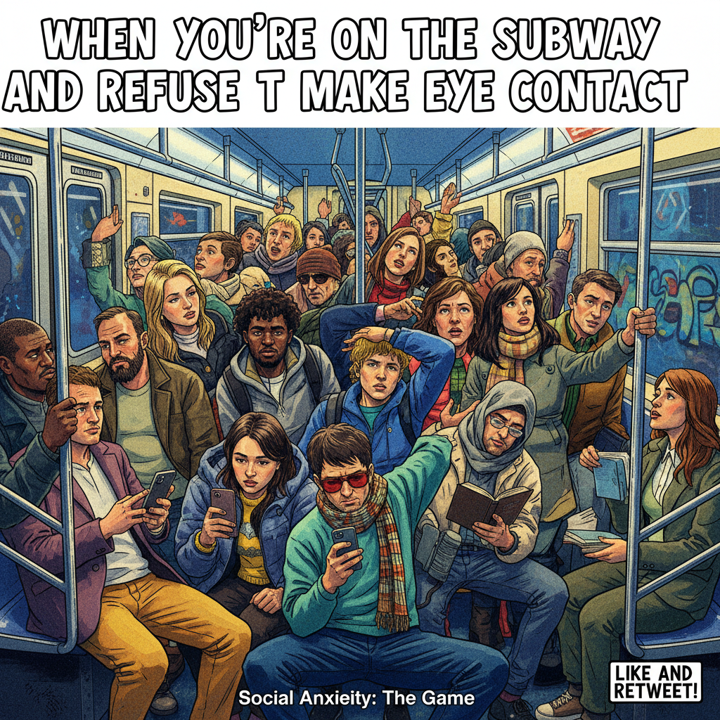 Public transport is just a social experiment to see how many people can avoid eye contact.