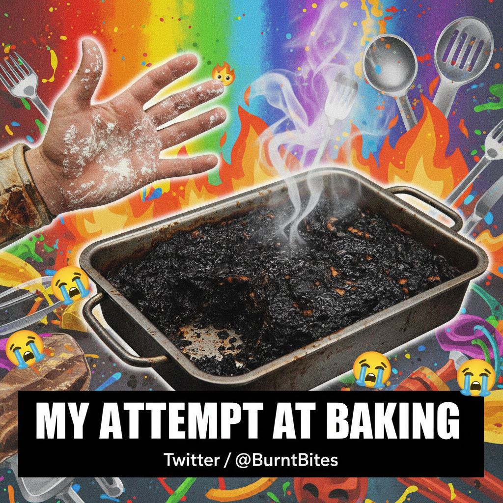 Attempted to make a 'simple' casserole. Ended up with a charcoal briquette. My kitchen is now a crime scene.