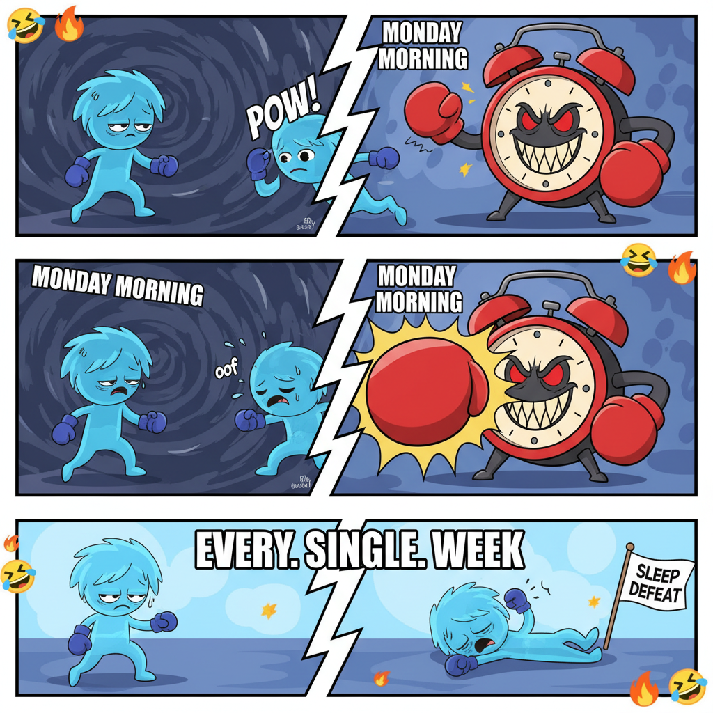 My alarm clock on Monday morning vs. my soul. It's a battle. ⚔️