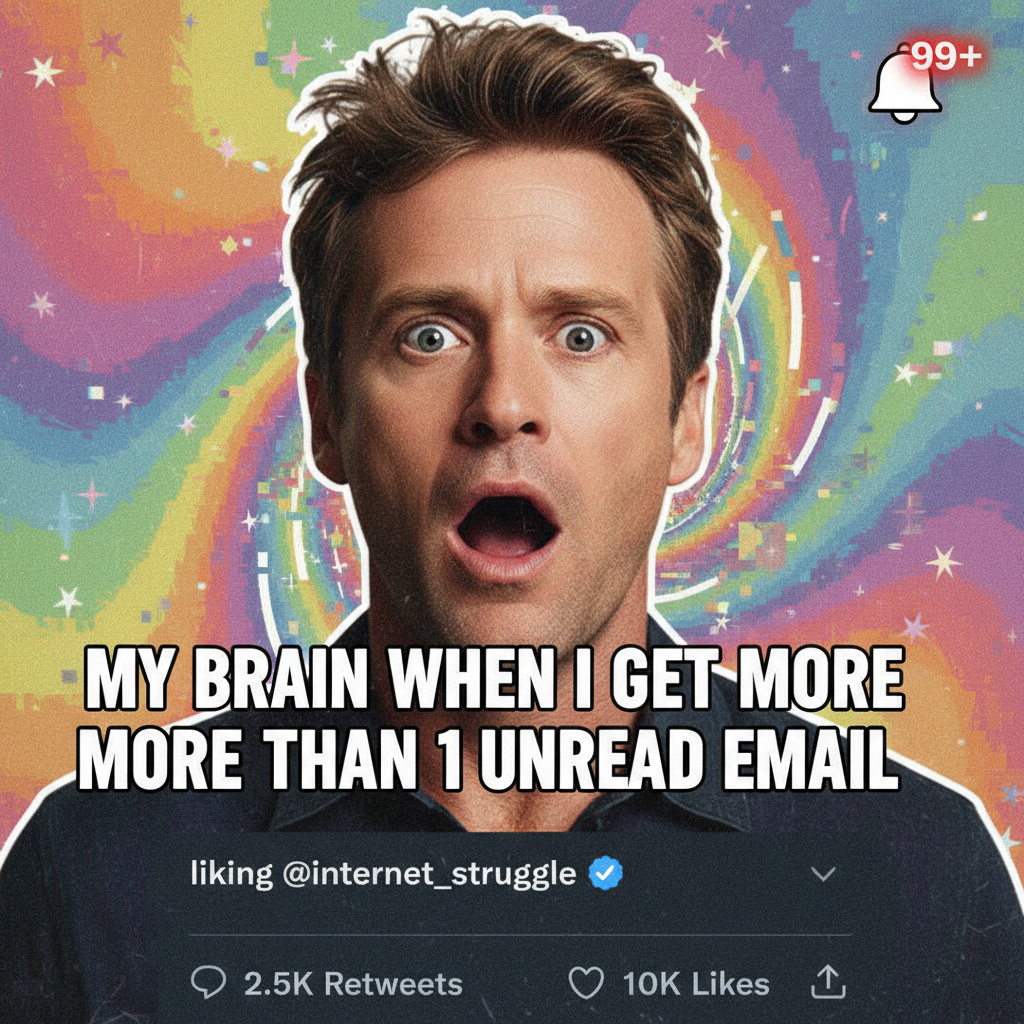 Me trying to act normal after seeing a celebrity react to my tweet. My brain: 🤯