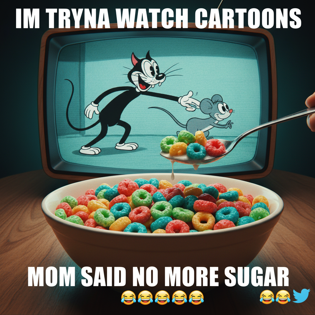 Remembering Saturday morning cartoons & sugary cereal hits different now. Simpler times.