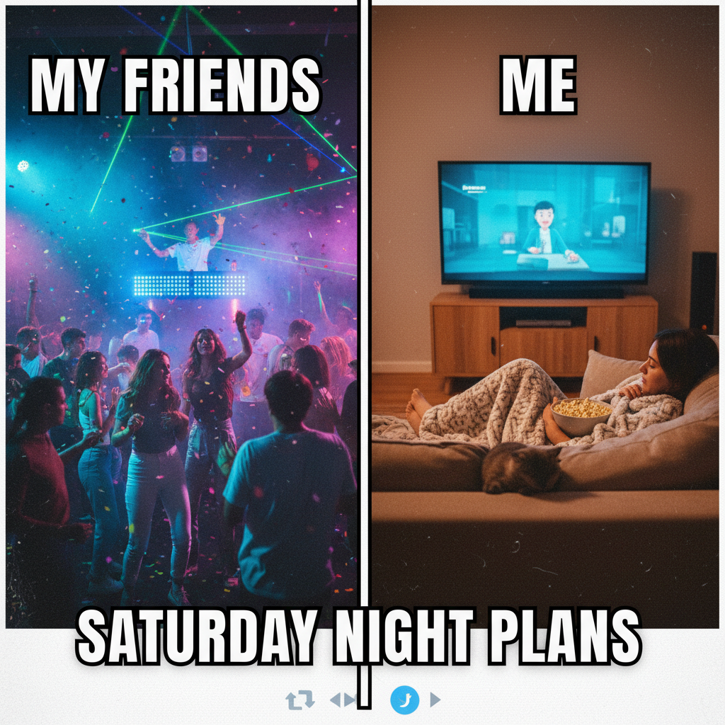 Friday night plans: Club. Friday night reality: My couch and a 3-hour documentary.