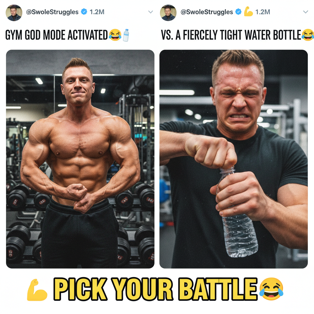 Me at the gym: I'm a machine! Also me: Can't open this water bottle.