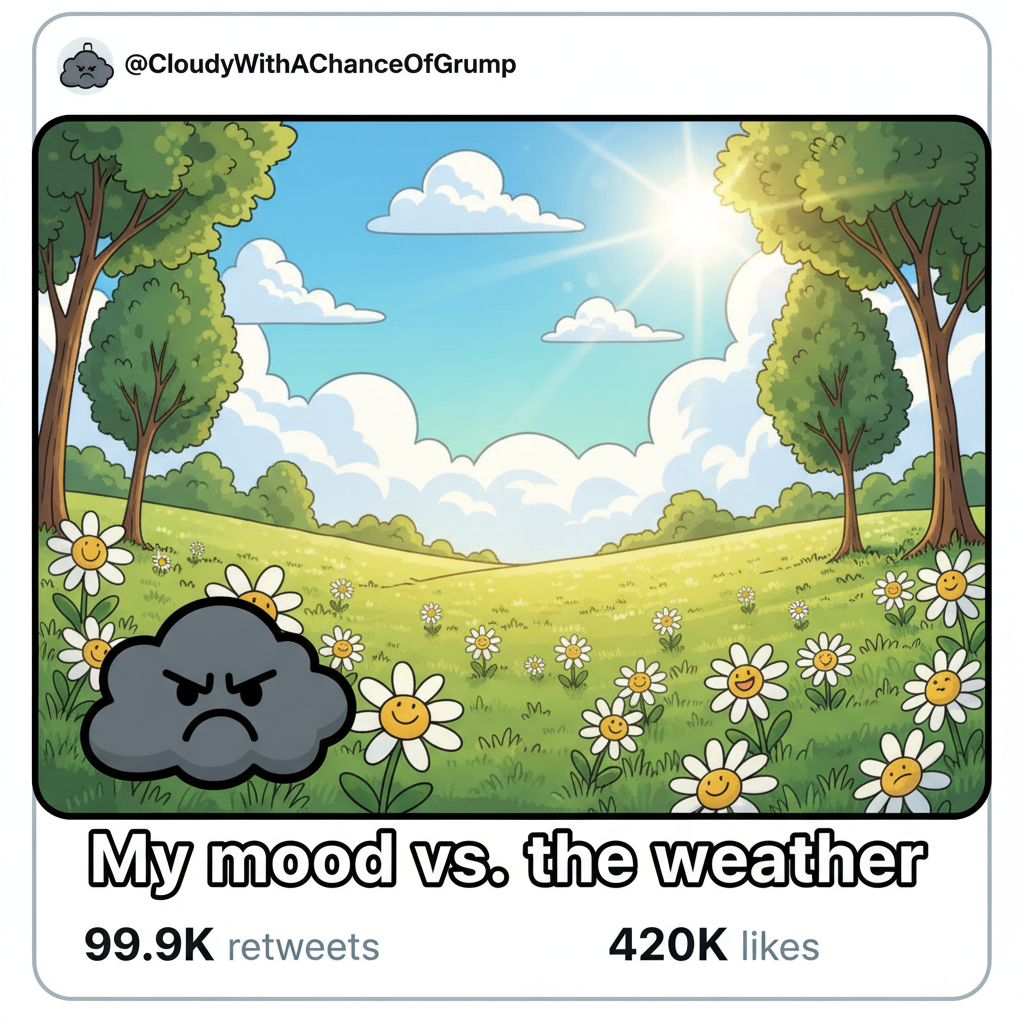 It's 70 degrees and sunny. Someone, somewhere, is still complaining about the weather.