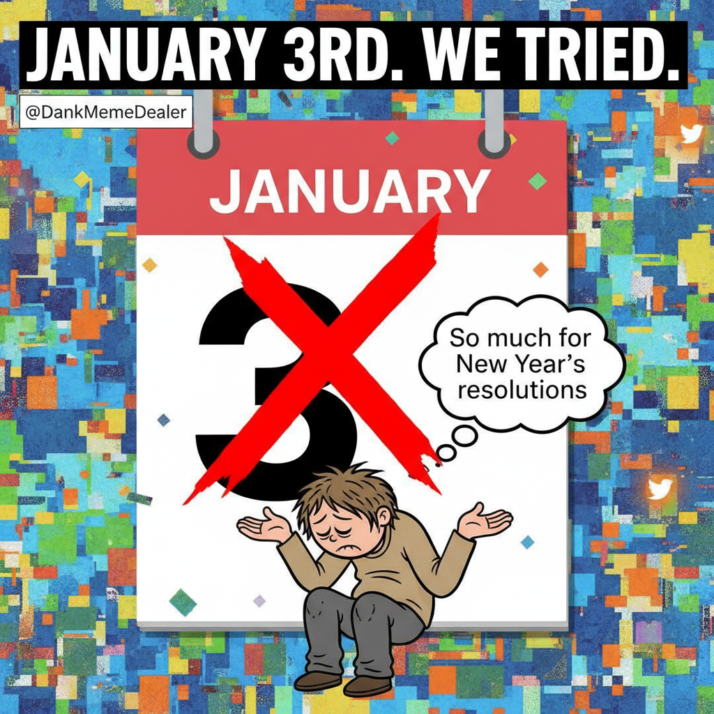 My New Year's resolution lasted 3 days. Guess I'll try again in 2025. 😂 #Resolutions