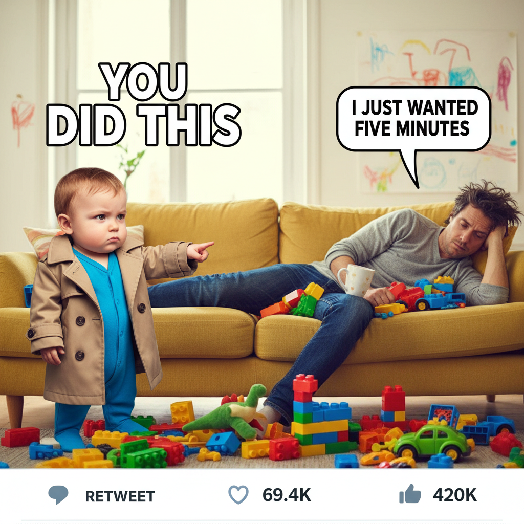 My toddler just asked if I 'need a time out.' I'm not sure who's parenting who anymore.